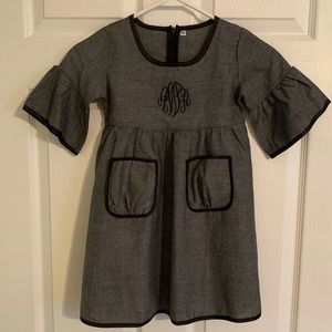NWOT Gray & Black Monogram Dress